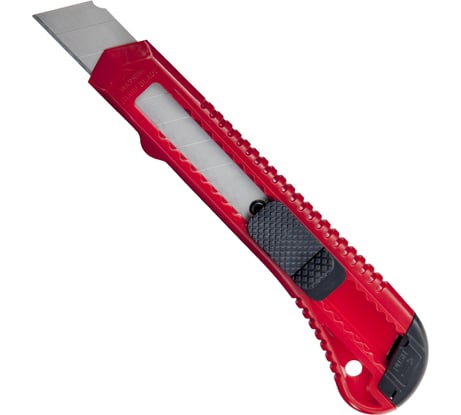 Канцелярский нож Attache 18 мм, с фиксатором, полибег, цвет красный 384107