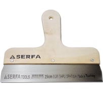 Фасадный шпатель с деревянной ручкой Serfa 25 см код 101