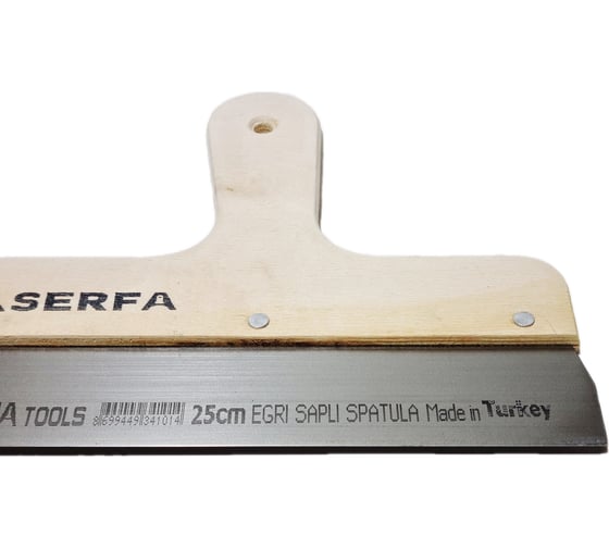 Фасадный шпатель с деревянной ручкой Serfa 25 см код 101