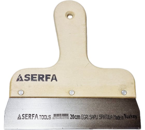 Фасадный шпатель с деревянной ручкой Serfa 20 см код 99 1