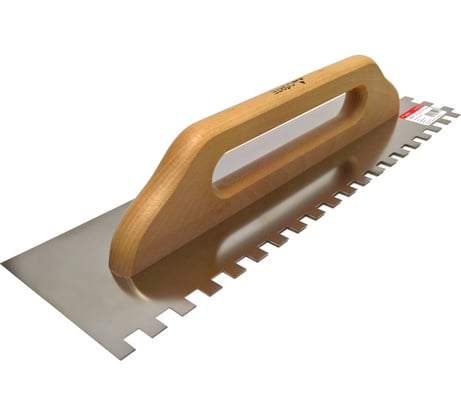 Гребёнка из нержавеющей стали с деревянной ручкой CORTE 480х130 мм зуб 12х12 мм 0412C