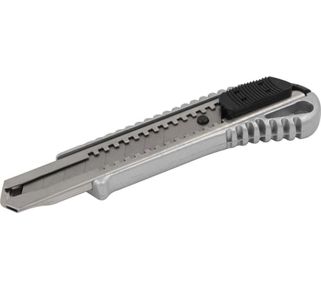 Нож усиленный с выдвижным лезвием Kubis 18 мм, автоматический замок, металлический 04-03-0618