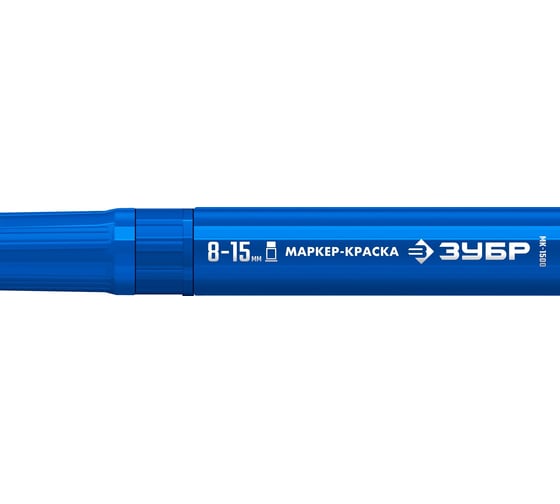 Маркер-краска ЗУБР Профессионал МК-1500 8-15 мм, плоский, синий 06329-7