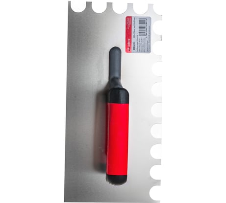 Гребёнка для крупноформатной плитки CORTE 280*130 мм, зуб 15*20 мм, макс.нанес.клея 0463C