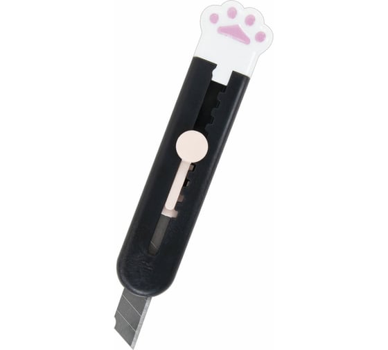 Нож канцелярский BRAUBERG Лапки Cat Paw 9 мм, Набор 3 шт. на блистере, автофиксатор, Hobby, 238345