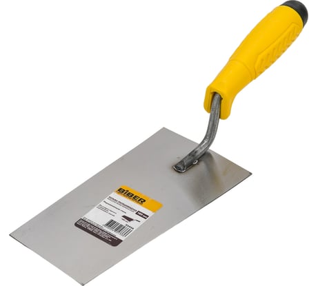 Кельма BIBER трапециевидная нержавеющая сталь, пластиковая рукоятка 180мм тов-191422