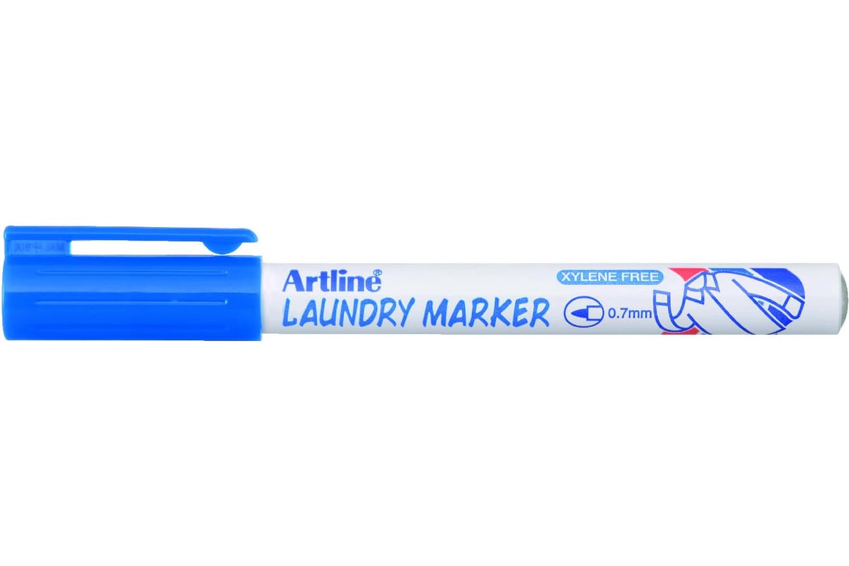 Промышленный маркер по ткани до 95C Artline Laundry Marker, синий