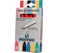 Промышленный универсальный красный мелок Soppec 12 шт. 421104