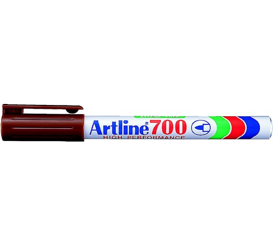 Перманентный заправляемый маркер с тонким наконечником Artline 0,7 мм 700, коричневый EK700-045