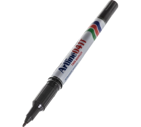 Перманентный двухсторонний маркер Artline 0,4-1,0 мм Twin Marker, чёрный EK41T-404
