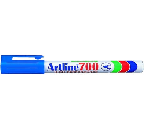 Перманентный заправляемый маркер с тонким наконечником Artline 0,7 мм 700, синий EK700-014