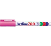 Перманентный заправляемый маркер с тонким наконечником Artline 0,7 мм 700, розовый EK700-957
