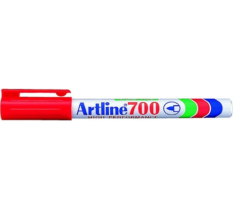 Перманентный заправляемый маркер с тонким наконечником Artline 0,7 мм 700, красный EK700-021