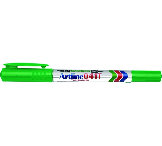 Перманентный двухсторонний маркер Artline 0,4-1,0 мм Twin Marker, зелёный EK41T-435