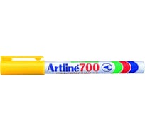 Перманентный заправляемый маркер с тонким наконечником Artline 0,7 мм 700, жёлтый EK700-076