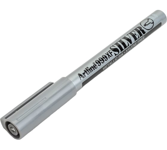 Маркер краска металлик с тонким наконечником Artline 0,8 мм 999XF, серебряный EK999XF-312