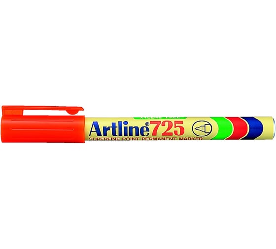 Перманентный маркер с тонким наконечником Artline 0,4 мм 725, оранжевый EK725-342