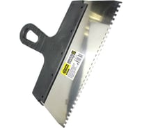 Нержавеющий шпатель ON пластиковая ручка 200мм зуб 4мм 02-11-204