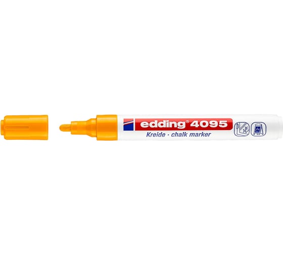 Меловой маркер Edding 4095/66 неоновый оранжевый, блистер 1183399