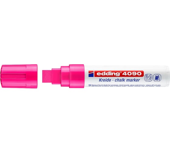 Маркер для окон Edding 4090/69 4-15мм декор неоновый розовый, блистер 1183385 1