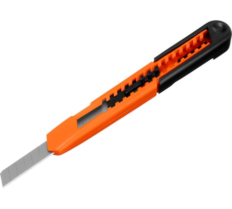 Нож 9 мм, выдвижное лезвие, пластиковый усиленный корпус SPARTA 78906