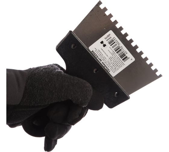 Зубчатый шпатель нержавеющая сталь 150мм зуб 6х6мм Jettools 6299К