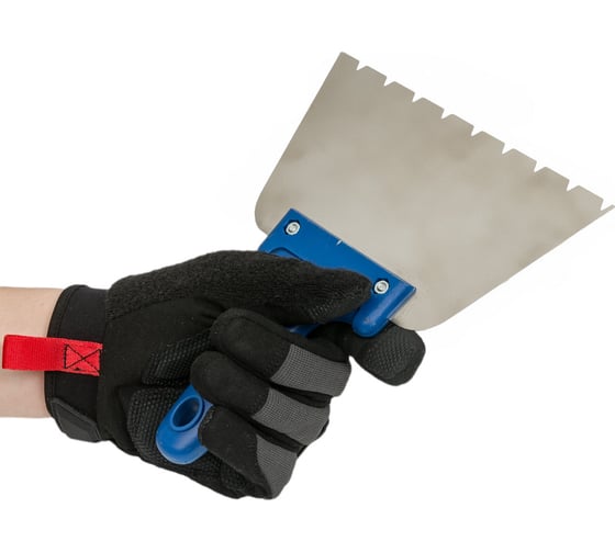 Зубчатый шпатель для клея В5 180мм Jettools 180200-В5