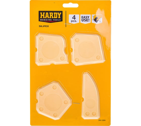 Шпатель для силикона HARDY Silifex 4, набор 4 элементов, в блистер 2090-520004