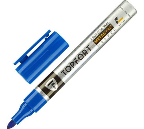 Маркер для металла Topfort metalpro 1-3 мм синий 1827885