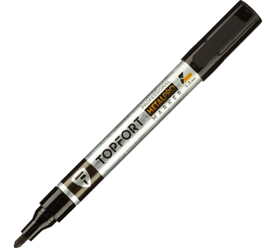 Маркер для металла Topfort metalpro 1-3 мм черный 1827884