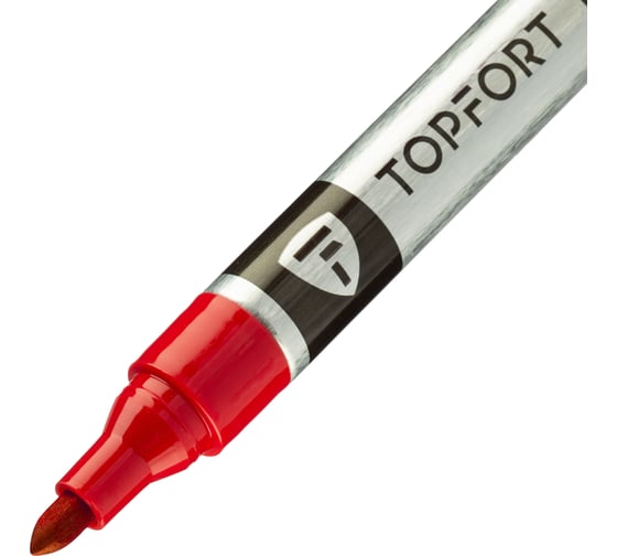 Маркер для металла Topfort metalpro 1-3 мм красный 1827887