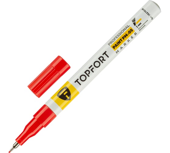 Маркер лаковый Topfort paint 1 мм красный 1827696