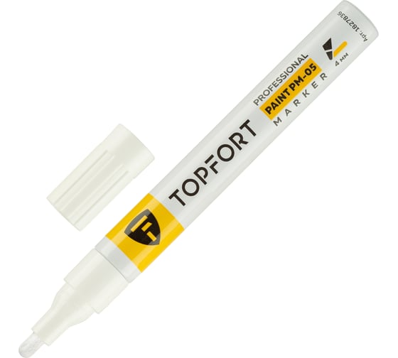Маркер лаковый Topfort paint 4 мм, белый 1827836