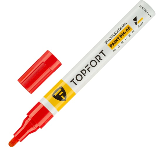 Маркер лаковый Topfort paint 4 мм красный 1827838