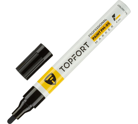 Маркер лаковый Topfort paint 4 мм, черный 1827837