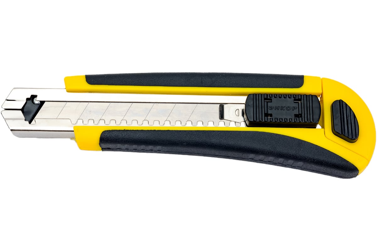 Нож со сменным лезвием Энкор 18мм, пластиковый корпус 1/12/72 9665 ...