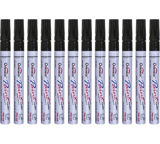 Маркер-краска черный Оберон PMA-520 упак. 12шт PMA5202.12 33821725