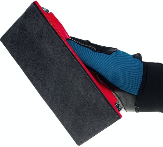 Держалка для наждачной бумаги с металлическим прижимом, красная FIT IT 210x105 мм 39715