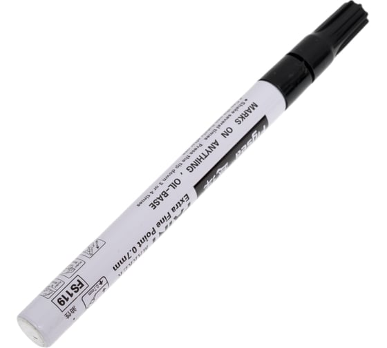 Маркер для маркировки кабеля и проводов FLYSEA Paint Marker с тонким наконечником 0,7 мм, черный FS-119-black