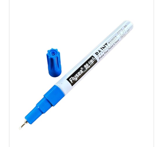 Маркер для маркировки кабеля и проводов FLYSEA Paint Marker с тонким наконечником 0,7 мм, синий FS-119-blue