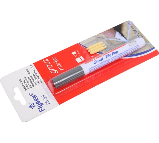 Маркер краска для плиточных швов FLYSEA Grout Marker (2-4 мм) + 3 запасных наконечника, темно-серый FS-53DARKGREY
