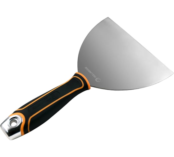 Малярный строительный шпатель Rollingdog Joint knife из нержавеющей стали, 152 мм, гибкое лезвие, металлический наконечник, 50394
