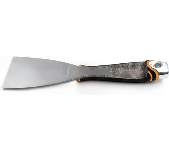 Малярный строительный шпатель Rollingdog Joint knife из нержавеющей стали, 101 мм, гибкое лезвие, металлический наконечник, 50392