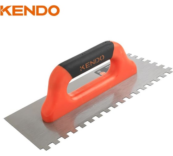 Гладилка зубчатая стальная KENDO 280x120 мм 45303