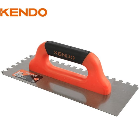 Гладилка зубчатая стальная KENDO 280x120 мм 45303