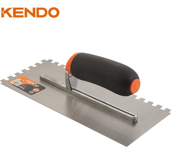 Гладилка зубчатая стальная KENDO 280x120 мм 45307