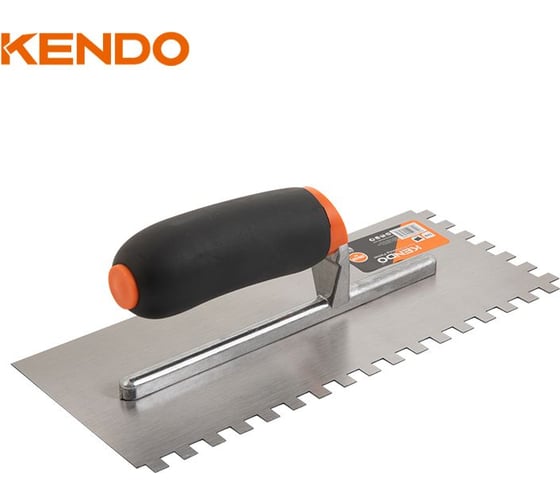 Гладилка зубчатая стальная KENDO 280x120 мм 45307