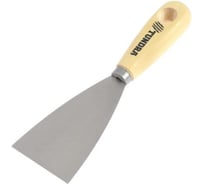 Шпатель TUNDRA малярный металлический, деревянная ручка, 100 мм 1006526