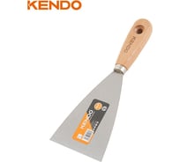 Шпатель-скребок с деревянной рукояткой KENDO 100 мм 45114