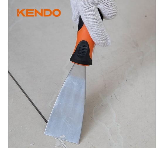 Шпатель-скребок из нержавеющей стали KENDO 125 мм 45108 1